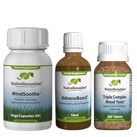 Click here to buy Native Remedies AdrenoBoost, MindSoothe and Mood Tonic UltraPack by Native Remedies.