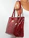 Brahmin Medium Arno Tote Lacquer Red Glossy Croc Embossed Leather Bag