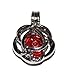 Flower Bead Cage - Old School Geekery Brand Jewelry Making Supplies - Hollow Silver Plated Bead Cage Pendant
