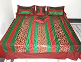 Silk Bedspread Bed Sheet with Embroidered Patch Work