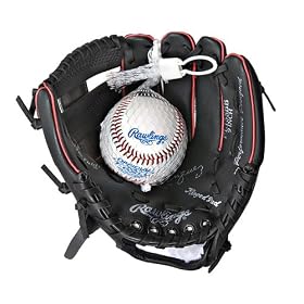 <b>Black T-Ball Textured Vinyl Glove - 9"</b>