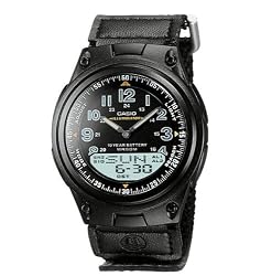 Casio Men's AW80V-1BV World Time Ana-Digi Data Bank 10-Year-Battery Watch