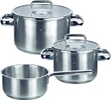 Produkt-Bild: Fissler 3311203000 Topfset Sicilia 3-teilig. Bestehend aus: Kochtopf 16 cm, 20 cm und Stielkasserolle 16 cm ohne Deckel