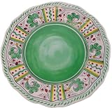 Heavy Duty Melamine Ceramic Inspired Design 9 Salad Plate ~ Green Rooster