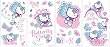 Hello Kitty Peel & Stick Wall Appliques Set