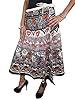 Womans Skirt Cotton Black Brown Floral Printed Boho Beach Skirts