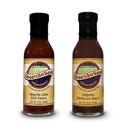 Granite Bay Farms Chipotle Lime Grill Sauce and Chipotle Barbecue Sauce (2 Bottle) Sampler, 2-Count, 13-Ounce Bottles
