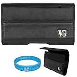 Black Portola Executive Leather Holster Carrying Case with Fixed Belt-Clip  ....