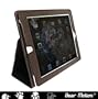 Bear Motion (TM) Genuine Leather Case for iPad 2 2nd Generation Folio with 3-in-1 built-in Stand for Apple iPad 2 (Latest Generation) Tablet (Brown)