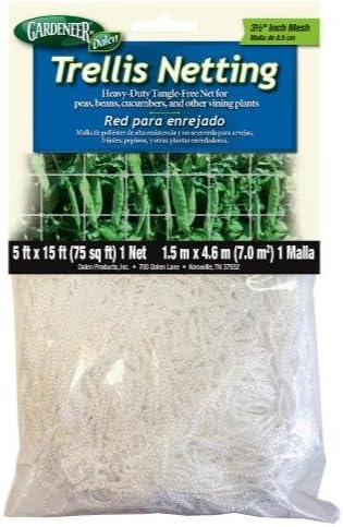 Gardeneer Trellis Netting 5 ft x 15 ft w/ 3.5 in Holes