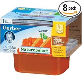 Gerber 1st Foods Carrots, 2-Count, 2.5-Ounce Tubs (Pack of 8)