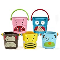 Skip Hop Zoo Stack and Pour Buckets, Rinse Cups, Multi
