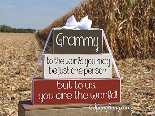 Gift for Grammy. Personalized Mother's Day gift. "You are the World"