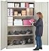 Lyon BB1031 1000 Series Standard Storage Cabinet with 4 Shelves, 48" Width x 24" Depth x 78" Height, 2000 lbs Capacity, Wedgewood Blue