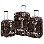 3 - Pc. Traveler's Club� Marseilles Collection� EVA Expandable Wheeled Luggage Set, CHOCOLATE