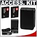 Casio Exilim EX-CASE-80 Leather Case (Black) + (2) Spare NP-20 Battery Packs + Mini Battery Charger for Casio Exilim EX-S880, EX-S770, EX-Z75 & EX-Z77 Digital Cameras