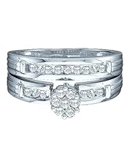 0.33CT-DIA FLOWER BRIDAL-SET