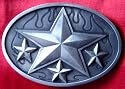 PUNK ROCK STARS SILVER GREY HEAVY METAL BELT BUCKLES