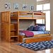 Honey Twin Full Mission Staircase Bunk with Trundle