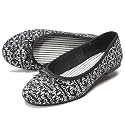 JANE KLAIN design, Damen Textil Ballerina, schwarz-weiß mit Printmuster