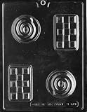 CHECKERBOARD/SWIRL BAR Miscellaneous Candy Mold Chocolate