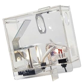 Wall clock digital projection clear transparent case from Projection Clocks