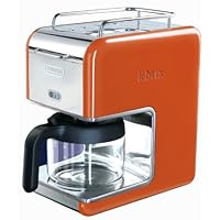 DeLonghi Kmix 5-Cup Drip Coffee Maker, Orange