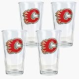 Calgary Flames 4 Piece Pint Ale Glass Set