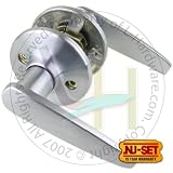 NUSET Napa Series Passage Lever Handle (Satin Chrome)
