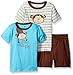 Gerber Toddler Boys' 3 Piece Shirt and Short Playwear Set, Monkey/Exclusive, 4T