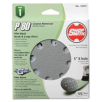 ALI INDUSTRIES 12051 8 Hole 80 25 CT Grit Disc, 5-Inch, 15-Pack
