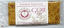 5 x Organic Goji Berry Bar - Unbaked, Raw and All Natural! 1.13 oz.