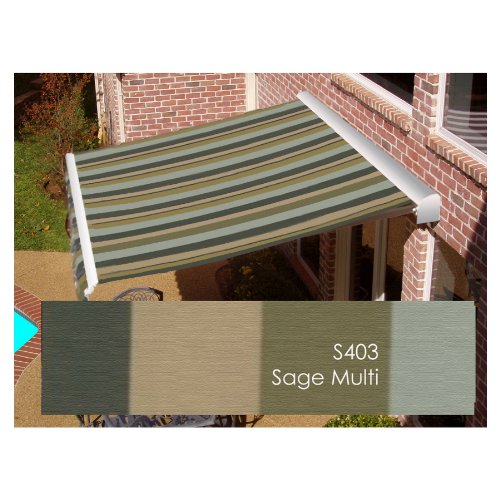 Awntech 11 8 Wide x 8 Projection Striped Patio Retractable Remote