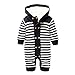 ZOEREA Infant Newborn Baby Romper Sweaters Velvet Knitted Hooded Striped
