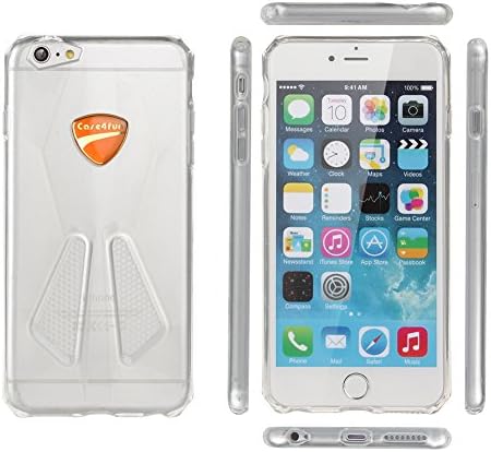 iPhone 6 Plus Case, Case4fun [SportsCar Series] iPhone 6 Plus (5.5) Soft Flexible Gel TPU Case [Shock-Dispersion] [Slim Fit] Clear