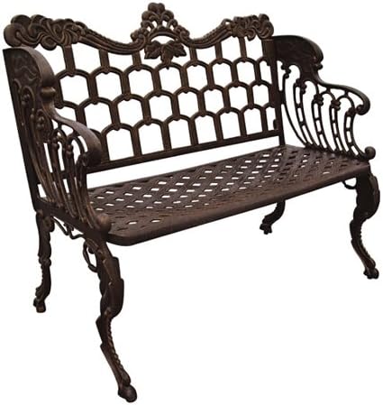 DC America SL2005-AQ Antique Reproduction Park Bench, Antique