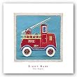 Fire Engine by Simon Hart 11.25"x11.25" Art Print Poster