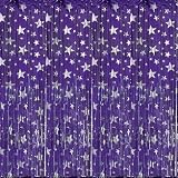 Star Curtains Purple/Silver