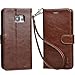 Note 5 Case, Arae Galaxy Note 5 wallet case, PU leather kickstand case[Wrist Strap] with ID&Credit Card Pockets For Galaxy Note 5(Brown)