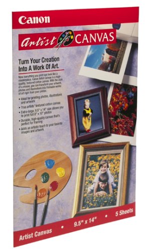 Office Product: Canon Artist Canvas Specialty Paper 5 Sheets, 9.5 X 14