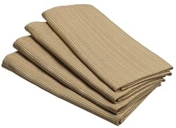 Bardwil Elements 17-inch By 17-inch Set of 4 Napkins, Straw