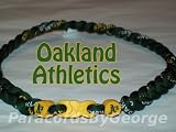 MLB Oakland Athletics 3-Rope x 50 Titanium Tornado Sport Necklace - 18"