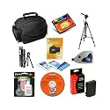 Accessory Kit for Canon Rebel XT & XTi Digital SLR Camera with Spare NB-2LH Battery for Canon + Transcend 2GB Compact Flash (CF) Card + High Speed USB 2.0 CompactFlash (CF) Card Reader + Deluxe Photo/Video 53" Tripod + Deluxe SLR System Camera Bag/Case + More