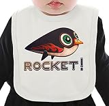 Rocket Penguin Illustration ネクタイを有する有機ビブ Medium