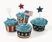 Patriotic Baking Cups With Picks (200 pc)