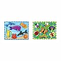 Melissa & Doug Sea Life and Insects Wooden Chunky Puzzle Bundle