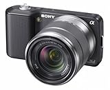 Sony NEX-3KB Systemkamera (14 Megapixel, Live View, HD Videoaufnahme) Kit schwarz inkl. 18-55mm Objektiv