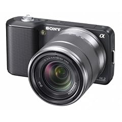 Sony NEX-3KB Systemkamera (14 Megapixel, Live View, HD Videoaufnahme) Kit schwarz inkl. 18-55mm Objektiv
