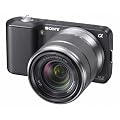 Sony NEX-3KB Systemkamera (14 Megapixel, Live View, HD Videoaufnahme) Kit schwarz inkl. 18-55mm Objektiv
