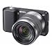 Sony NEX-3KB Systemkamera (14 Megapixel, Live View, HD Videoaufnahme) Kit schwarz inkl. 18-55mm Objektiv